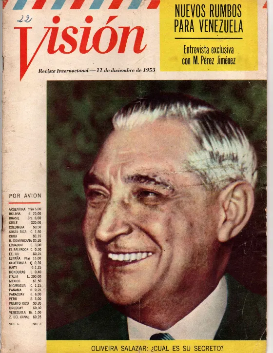 Portada de 12. VISIÓN Diciembre 11, 1953