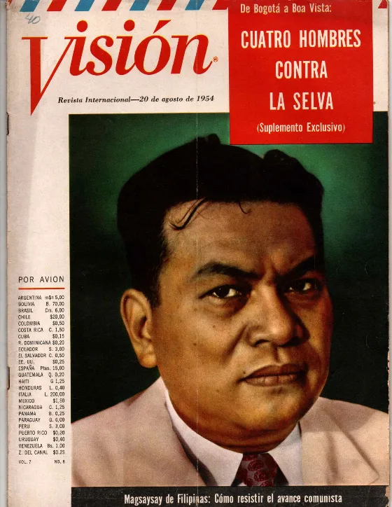 Portada de 8. VISIÓN Agosto 20, 1954