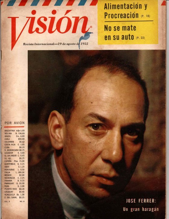 Portada de 8. VISIÓN Agosto 19 ,1955