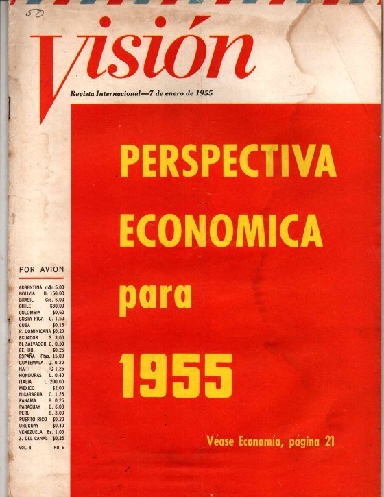Portada de 01. VISIÓN Enero 7, 1955